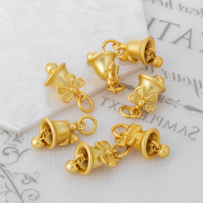 Mặt Dây Chuyền Đồng Hồ Mạ Vàng 18k Dạng Tua Rua Trang Trí Giáng Sinh