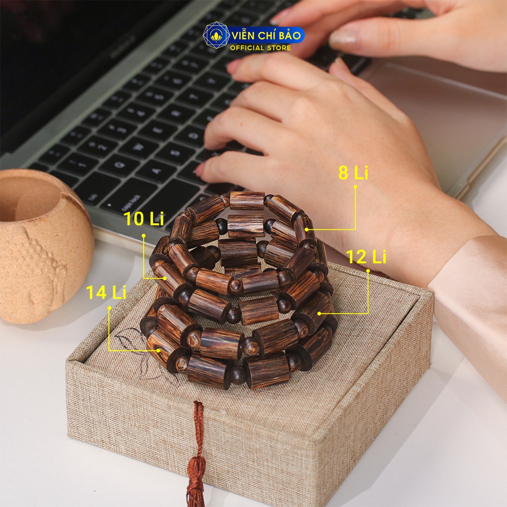 Vòng tay trầm hương sánh chìm đốt trúc nam nữ thời trang phụ kiện trang sức Viễn Chí Bảo V000770