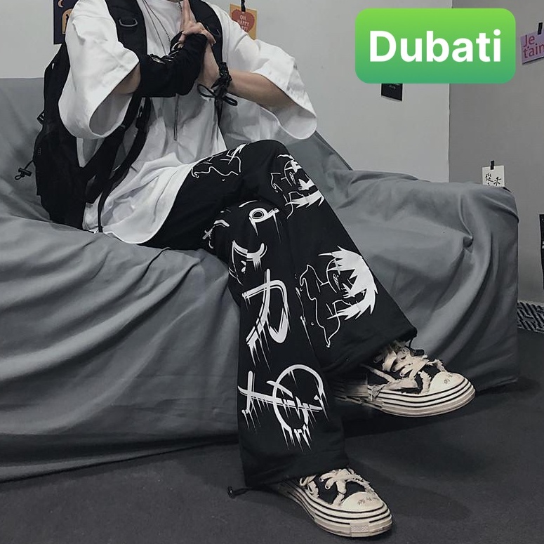 QUẦN JOGGER NAM NỮ UNISEX CHẤT NỈ DÀY DA CÁ ỐNG SUÔNG RỘNG THÊU CHỮ NHẬT RÚT DÂY HÀN QUỐC NEW - DUBATI FASHION