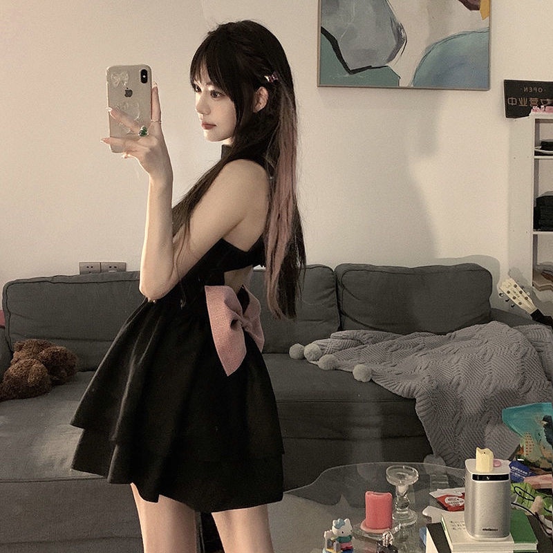 Đầm COZOKC cổ yếm quyến rũ thời trang dành cho nữ