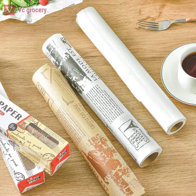 Giấy nến cho nồi chiên không dầu, lót bánh chống dính, thấm dầu mỡ an toàn tiện 8mX30cm