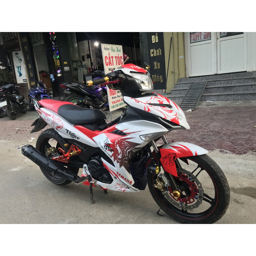 Tem trùm exciter 150 đỏ trắng tigerr