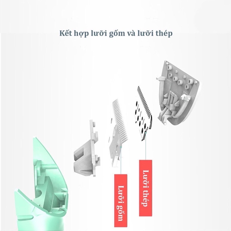 Tông đơ hớt tóc trẻ em Misuta hút tóc êm ái, không thấm nước và an toàn cho bé bảo hành 12 tháng