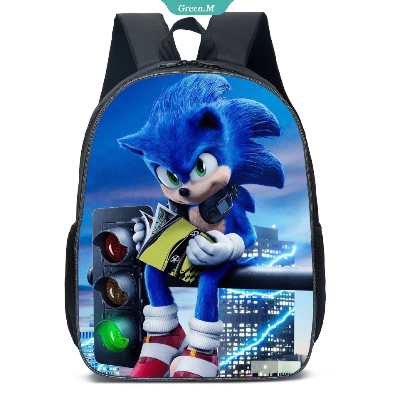 Ba Lô Kích Thước 16 Inch In Hình Sonic Dễ Thương Cho Bé Trai Và Gái