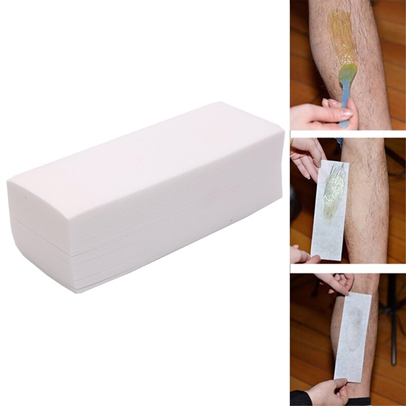Giấy Wax Lông 100 Tờ - Miếng Wax Triệt Lông Chân Tay Nách Depilatory Paper