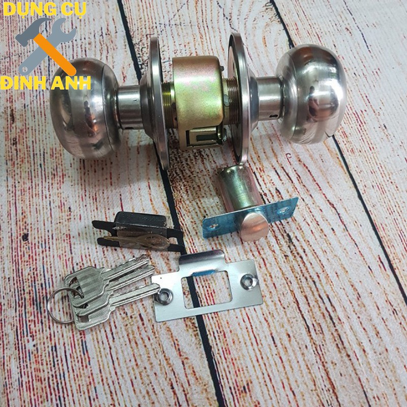 Bộ khóa tay nắm tròn khóa cửa kho, khóa cửa toilet