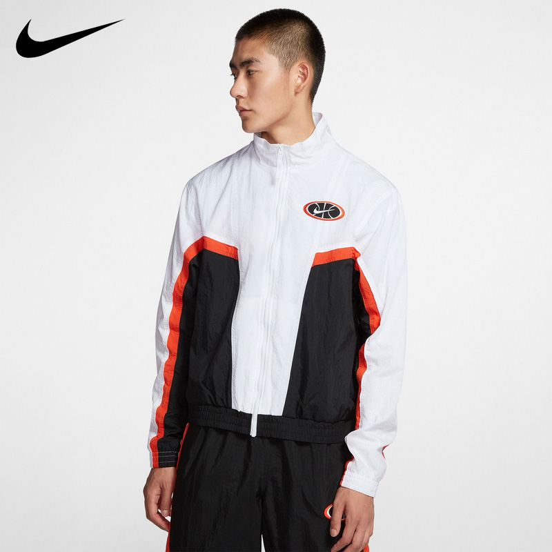 NIKE THROWBACK Men's Sports Basketball Training Stand Collar Casual Woven Jacket AV9756 +++ 100% Authentic Guarantee +++