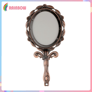 [Hahaha1] Vintage Cầm Tay Có Thể Gập Lại Mỹ Phẩm Trang Điểm Nhỏ Gọn Gương Cầm Tay Mini