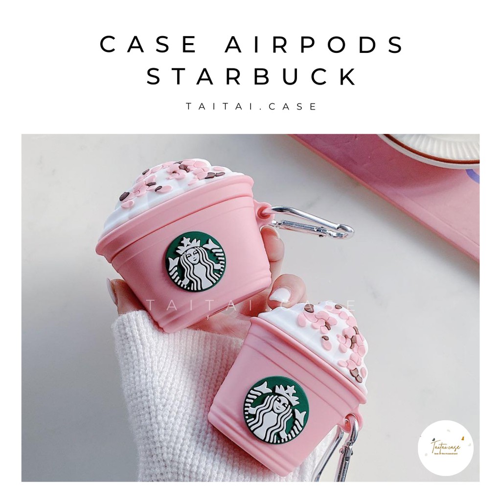 Vỏ bảo vệ tai nghe i11,i12,Airpod 1,2/Pro Hình Starbucks Hồng - Ốp Đựng Tai Nghe bluetooth airpods