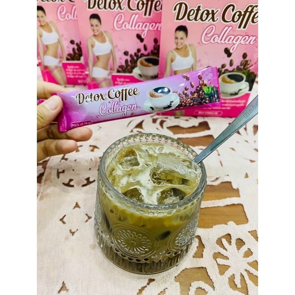 DETOX COFFEE GIẢM CÂN COLAGEN HỘP 10 GÓI  GIẢM MẠNH