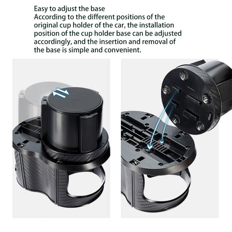 Giá Đỡ Cốc Uống Nước Hai Lỗ Bằng ABS Chống Trầy Chống Ăn Mòn Đa Năng Dành Cho Xe Hơi