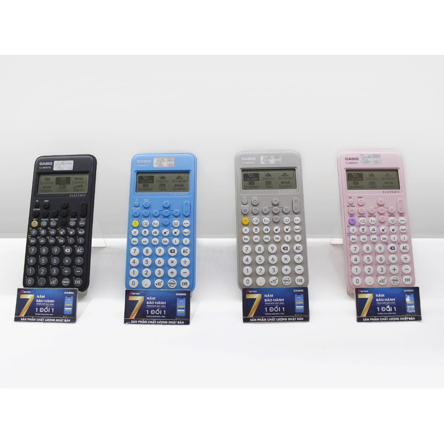 Máy tính Casio Fx-880BTG được mang vào phòng thi bảo hành 7 năm
