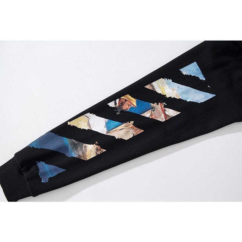 Áo khoác cardigan OFF WHITE cotton dáng rộng phối khóa kéo phong cách thời trang