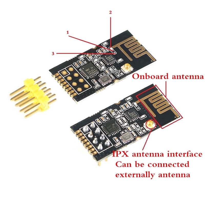 Mô Đun Truyền Tín Hiệu Không Dây Khoảng Cách Xa Gt-24 2.4g Nrf24L01+Pa+Gh 1100m Chất Lượng Cao