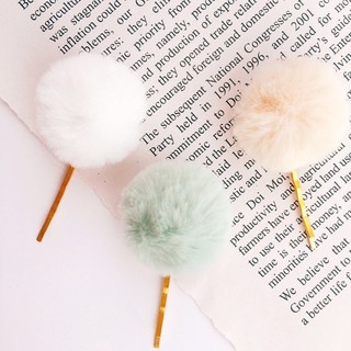 Kẹp tóc lông xù đuôi thỏ