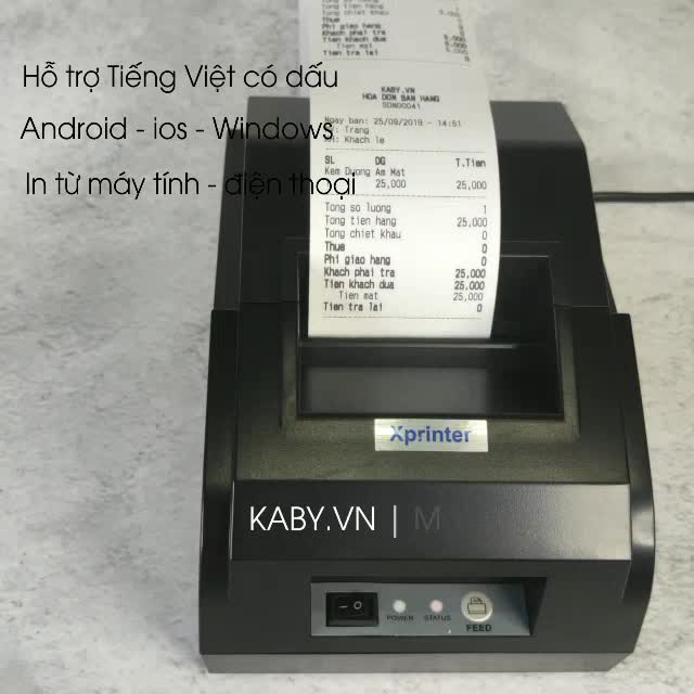 [Có Video] Máy In Bill XPRINTER XP-58IILBA (USB + Bluetooth) | BigBuy360 - bigbuy360.vn