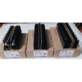 Domino tép - Cầu đấu điện 1 pha: 15A, 25A, 35A hộp 20 cái kèm 2 miếng chặn