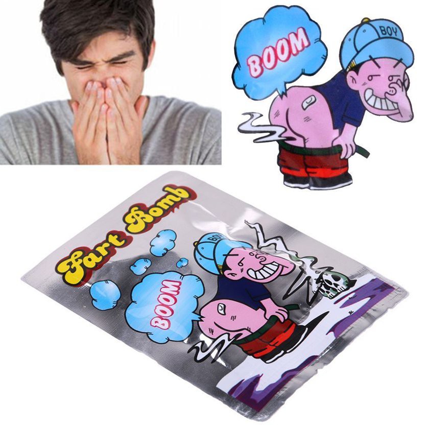 (Mã bt) 【Kiss】Funny Shock Đồ chơi nổ Mùi Gói toàn bộ Đồ chơi Mùi hôi thối Bom Fart Gói Mùi cho trẻ em ăn là mê