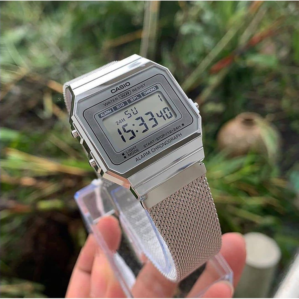 Đồng hồ Nam dây thép Casio A700WM-7A chính hãng bảo hành 1 năm Pin trọn đời
