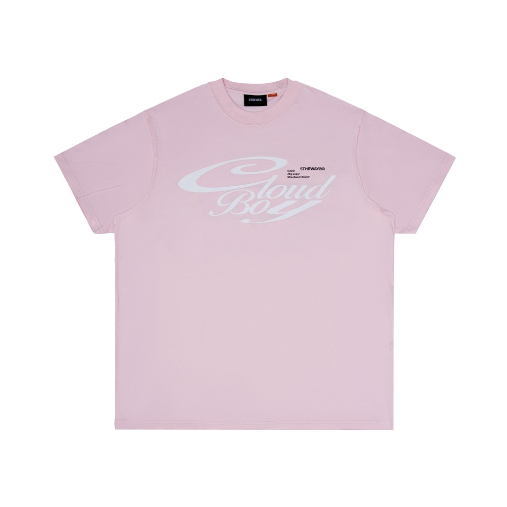 5THEWAY® /cloud boy/ SQUARE TEE™ in PINK DOGWOOD aka Áo Thun Hồng Tay Ngắn