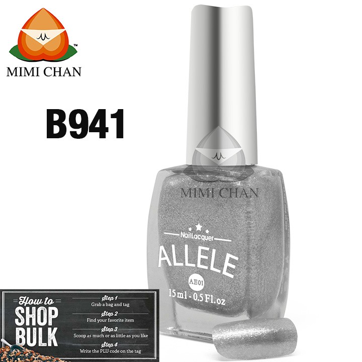 Các Màu Xám Chì Nhũ, Da Bạc, Xám Chì Bạc, Da Nhũ Quý Phái, Sơn Móng Tay Allele Chai 15ml, Tone Màu Cá Tính