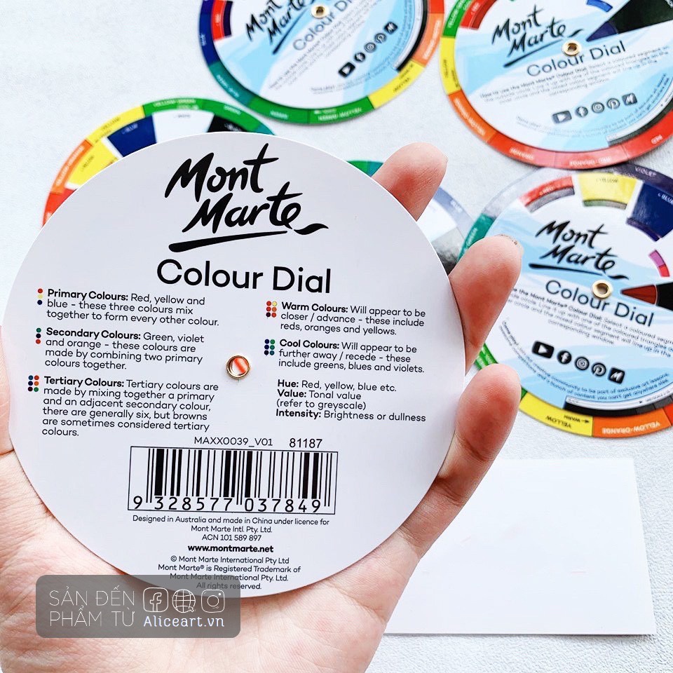 Bảng vòng hướng dẫn pha màu mini mont marte Mini Colour Dial Signature | Mont Marte Mini Colour Dial