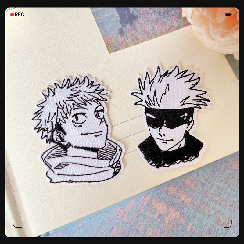 ♚ Miếng Dán Ủi Thêu Hình Anime Jujutsu Kaisen ♚ 1 Miếng Ủi Thêu Hình Người Hâm Mộ