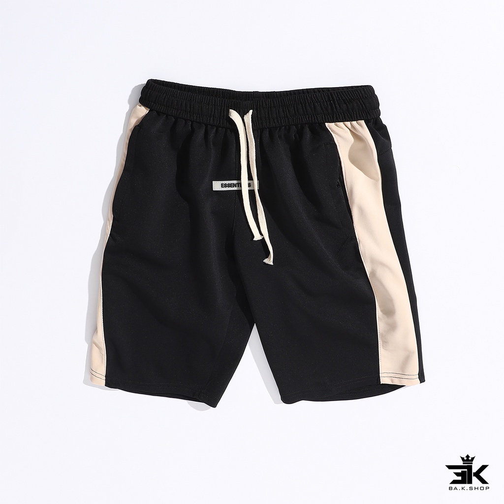 quần short nam ,quần đùi unisex 3K phối sườn kiểu dáng trẻ trung hiện đại chất liệu poly thể thao thoáng mát