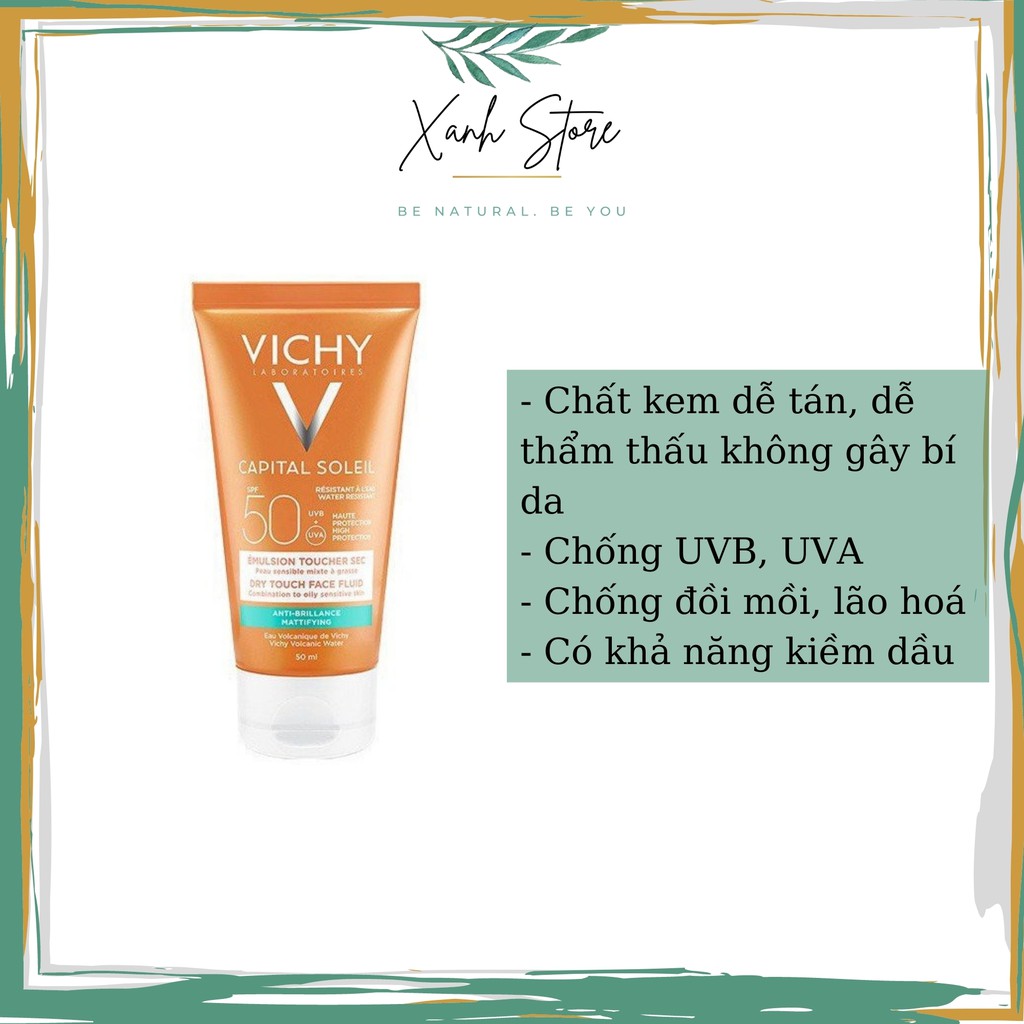 Kem chống nắng Vichy Ideal Soleil SPF 50+ Emulsion (phù hợp mọi loại da)