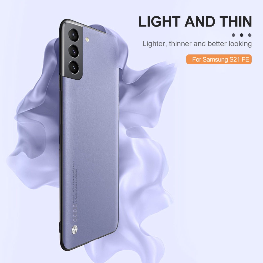 Ốp Điện Thoại Da Mềm Màu Trơn Chống Sốc Cho Samsung Galaxy S21 FE S22 + plus Ultra S22+ S21+