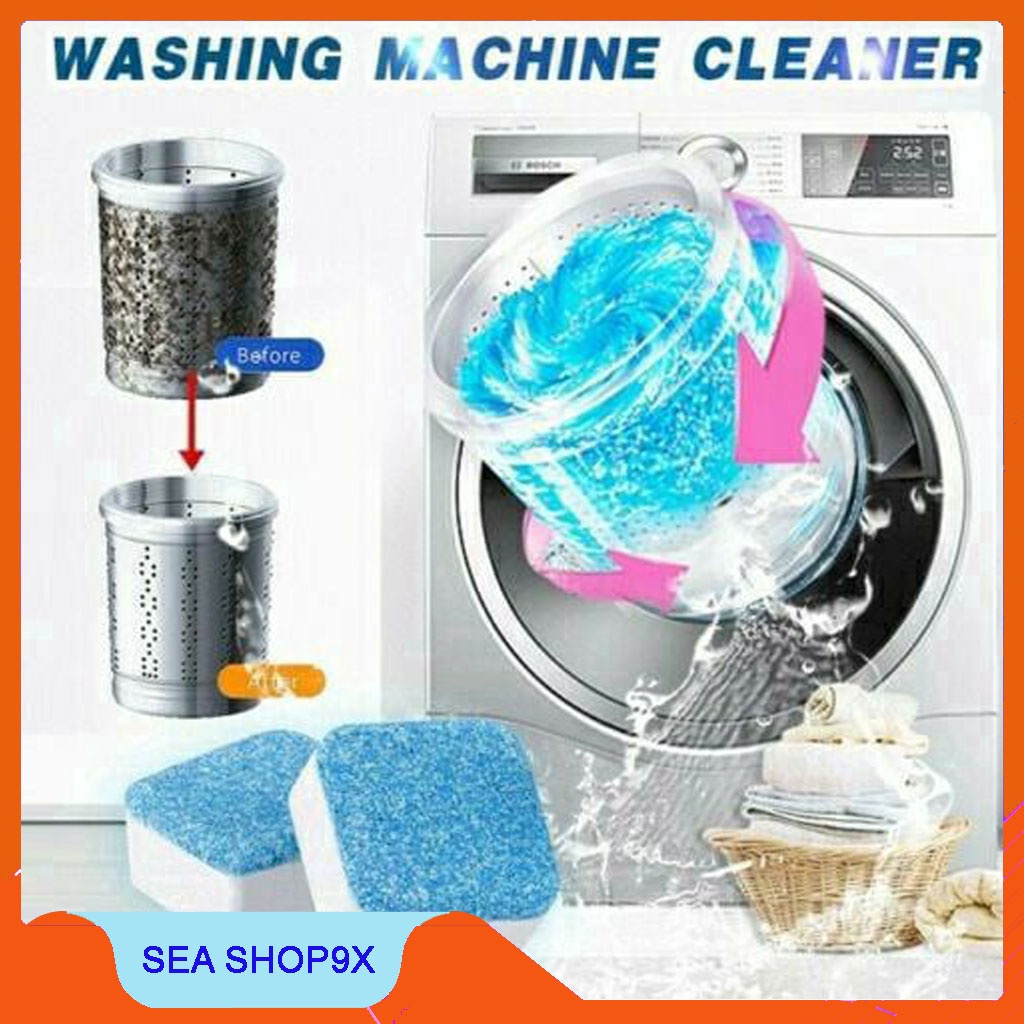 COMBO 50 Viên Tẩy Lồng Máy Giặt, Diệt Khuẩn Và Loại Bỏ Chất Cặn Trong Máy Giặt Hiệu Quả - 1 Hộp 12viên - SEA SHOP9X