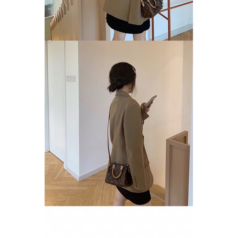 Hàng có sẵn ) Siêu phẩm Áo Blazer màu nâu cao cấp chất vải đẹp (có ảnh chụp thật) | BigBuy360 - bigbuy360.vn