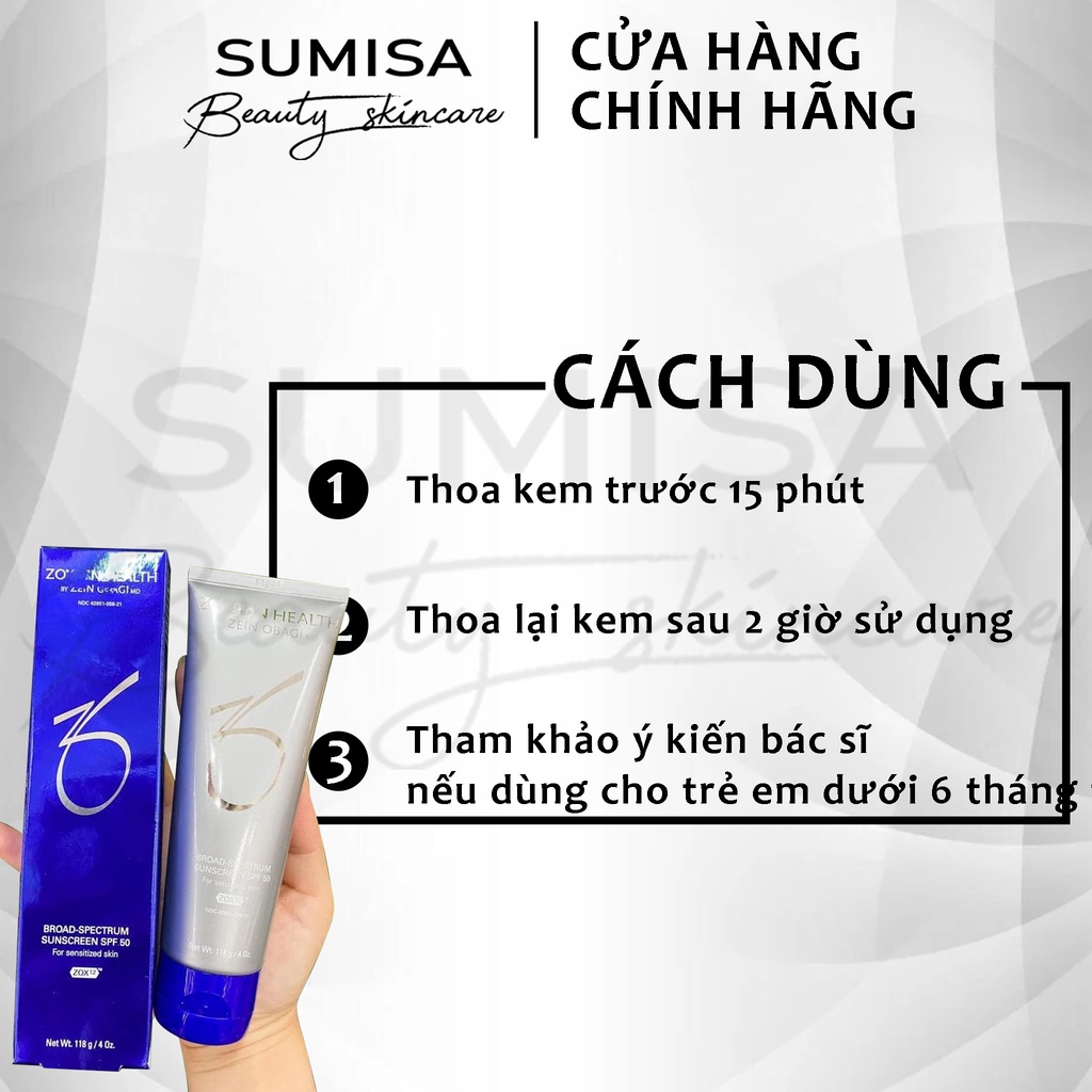 Zo Skin Health Broad Spectrum Sunscreen SPF 50 Kem chống nắng cho da nhạy cảm