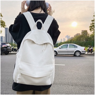 Có video Balo basic trắng trơn và đen trơn ulzzang