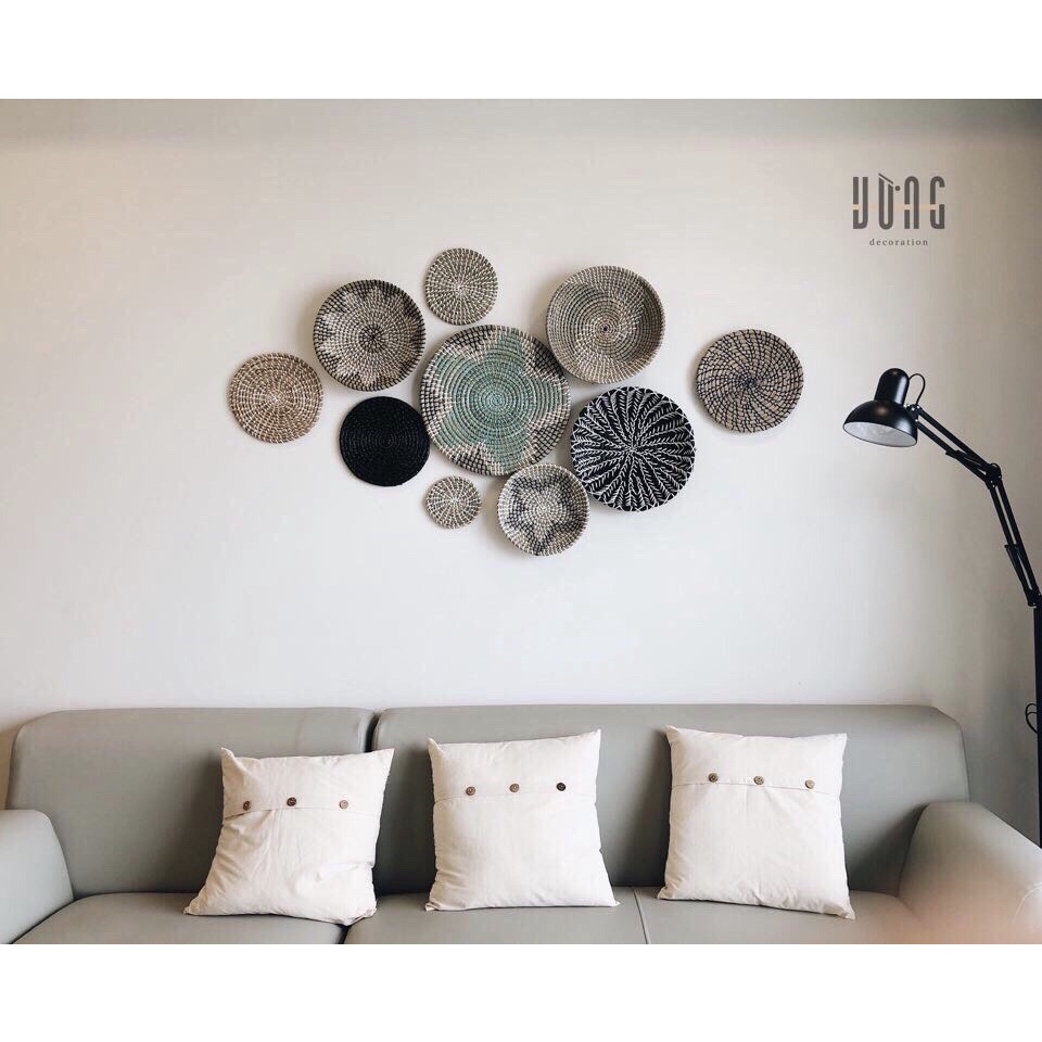 Sét Đĩa Cói Trang Trí VỪNG DECOR. Trang Trí Nhà, Quán Cà Phê, Nhà Hàng, HomeStay - Hàng VNXK