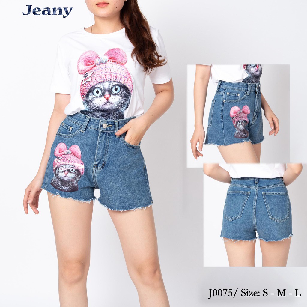Set Quần Short Jean + Áo Thun J0075