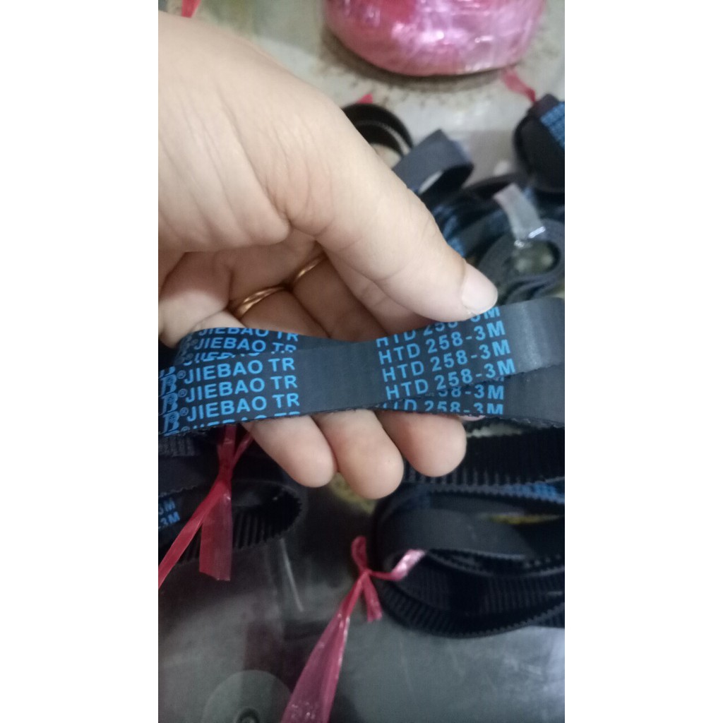 Dây đai vòng,Curoa 3M chu vi tùy chọn HTD 225 228 252 258 270 285 306 bản rộng 15mm