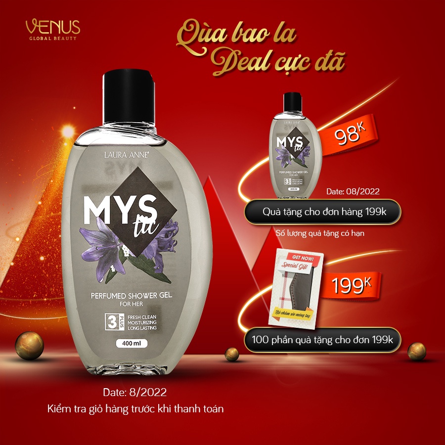 Sữa tắm nước hoa nữ Laura Anne Mystic 400ml chính hãng