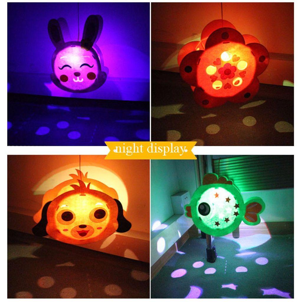 Lồng Đèn Bằng Vải Không Dệt Họa Tiết Động Vật Hoạt Hình Dễ Thương