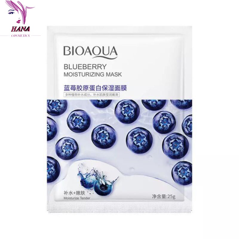 💦Mặt nạ việt quất 💦cấp ẩm dưỡng trắng da Bioaqua hàng chính hãng