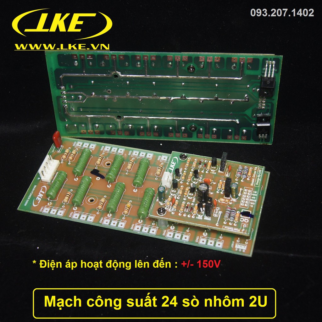 1 cặp mạch công suất 24 so nhôm 2U fip thủy tinh LKE