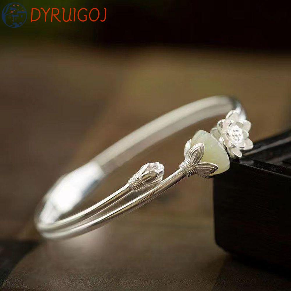 Dyruidoj Vòng Tay Ngọc Bích Giả Phong Cách Trung Hoa Cổ Điển Có Thể Điều Chỉnh Dành Cho Bạn Nữ