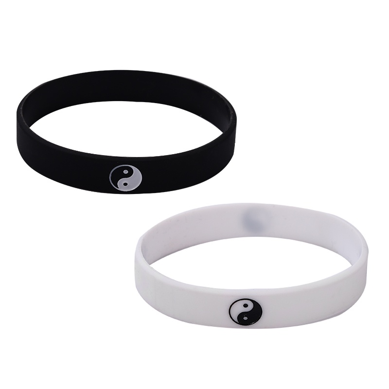 Vòng Tay Silicon Phong Cách Hip Hop 4 Kiểu Hình Đầu Lâu Phối Màu Đen Trắng Thời Trang Thích Hợp Làm Quà Tặng Cho Bạn Bè