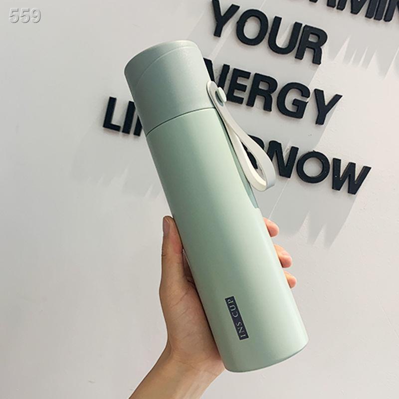Cốc cách nhiệt nữ sinh phiên bản Hàn Quốc đựng nước đơn giản, dễ thương dung tích lớn có nắp trong nam xu hướng