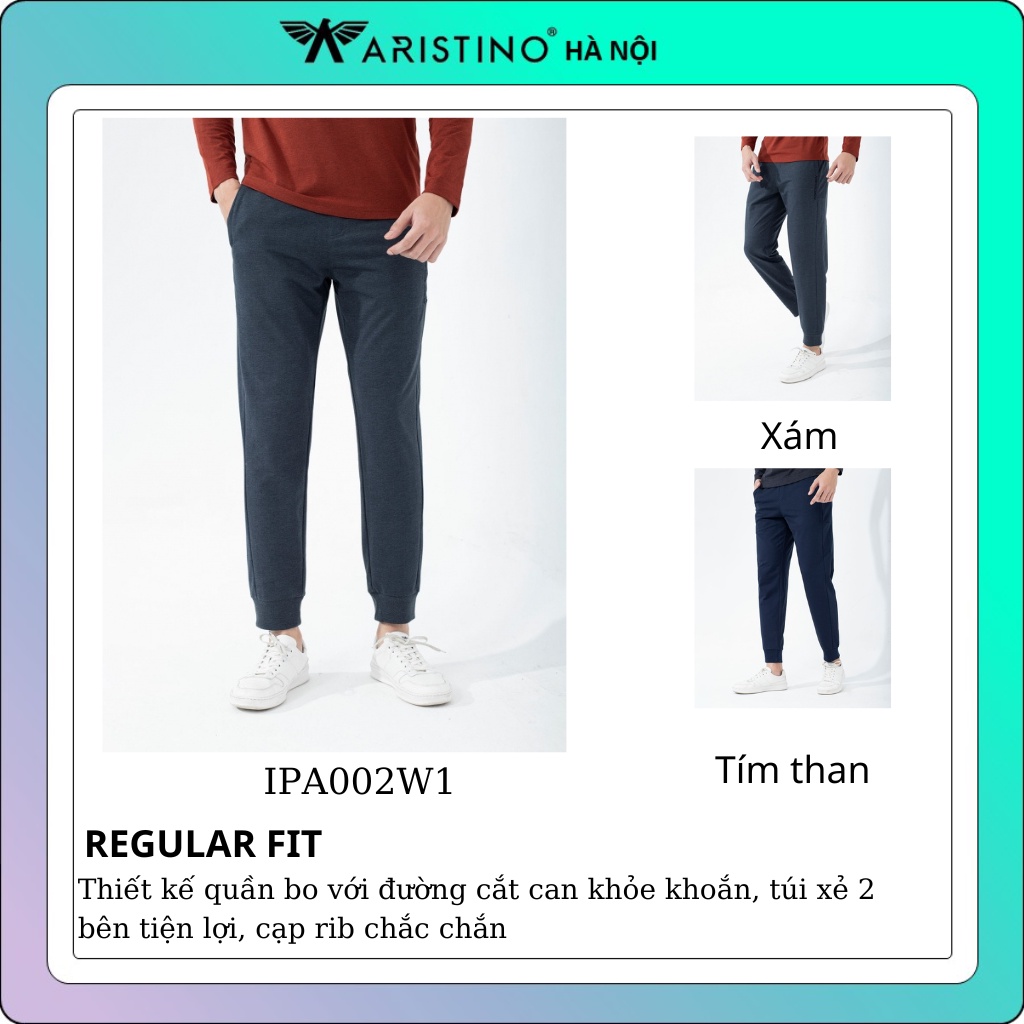Quần dài thu đông Insidemen bo gấu 2 túi chất cotton IPA002W1