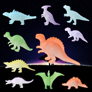 🐰Toystory🐰 10 Pcs/lot Luminous Dinosaur Toy Glow Light Animal Model Action Figures Gift