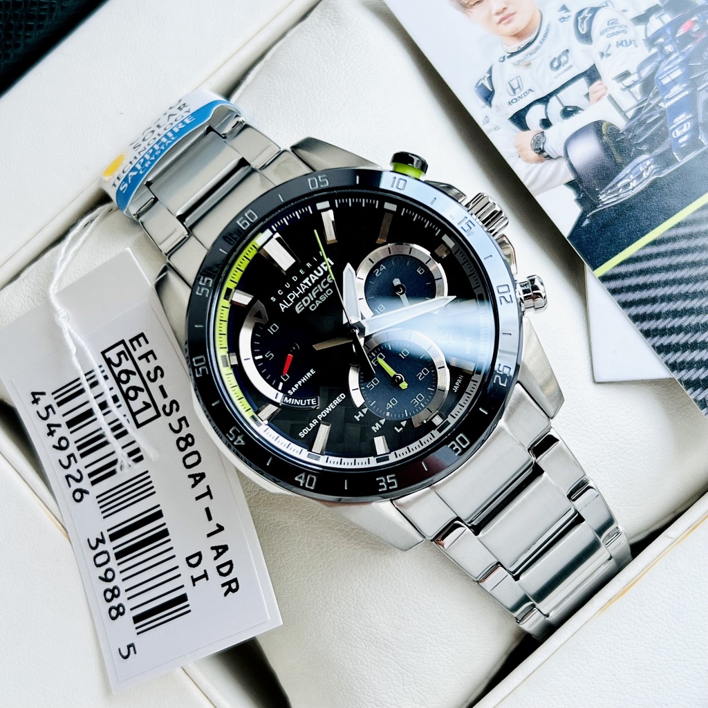 Đồng hồ nam Casio Edifice Limited EFS-S580AT-1A Dây thép - Kính Sapphire - Pin năng lượng Bảo hành 5 năm Hyma watch