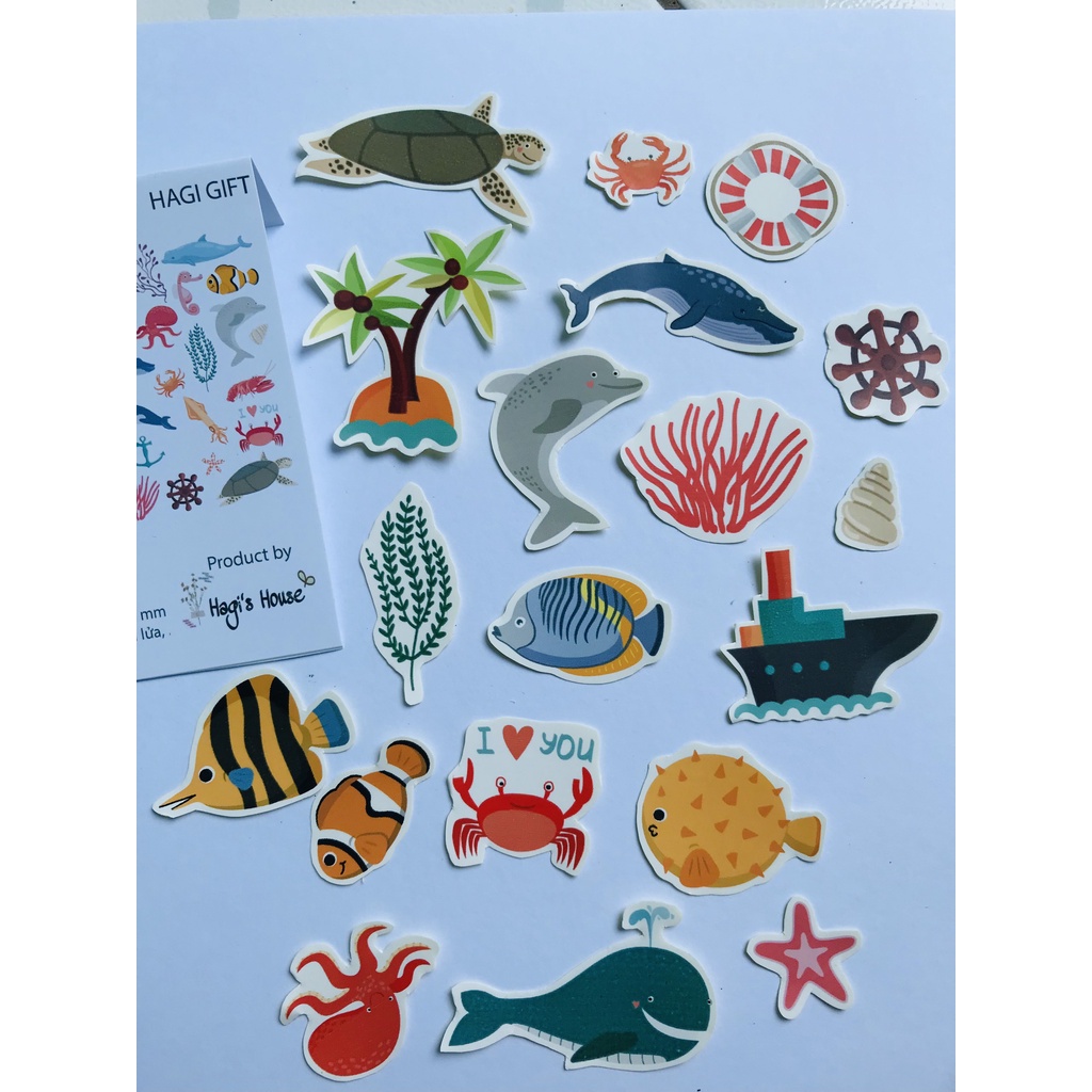 Sticker con vật dễ thương, trang trí sổ tay, scrapbook