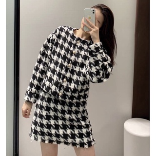 SET DẠ ZICZAC ĐEN (ẢNH THẬT TRẢI SÀN + LÊN DÁNG)