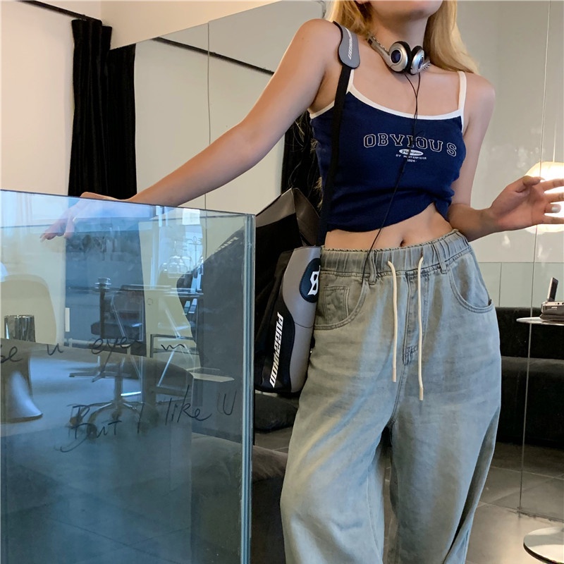 Áo Hai Dây In Họa Tiết Thời Trang Cho Nữ